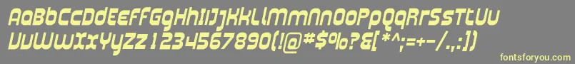 Plasma04-Schriftart – Gelbe Schriften auf grauem Hintergrund