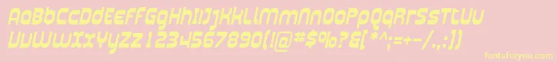 フォントPlasma04 – 黄色のフォント、ピンクの背景