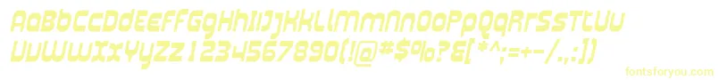 Plasma04 Font – Yellow Fonts on White Background