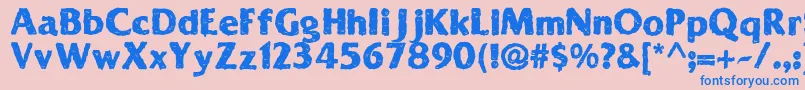 SolidOoky Font – Blue Fonts on Pink Background