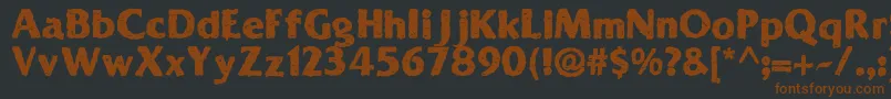 Шрифт SolidOoky – коричневые шрифты на чёрном фоне