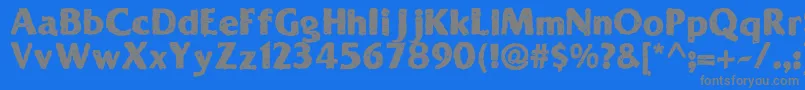 SolidOoky Font – Gray Fonts on Blue Background