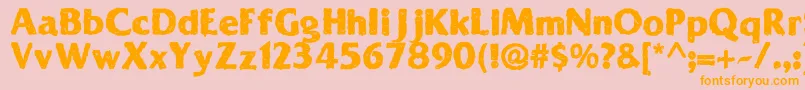 SolidOoky Font – Orange Fonts on Pink Background