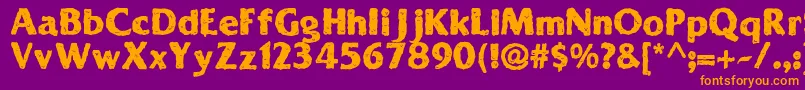 SolidOoky Font – Orange Fonts on Purple Background