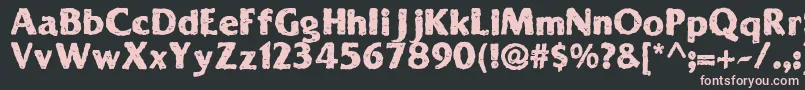 SolidOoky Font – Pink Fonts on Black Background