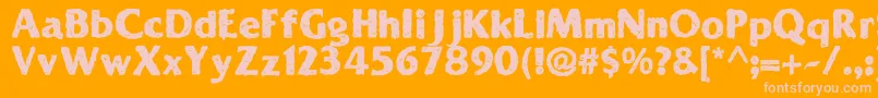 SolidOoky Font – Pink Fonts on Orange Background