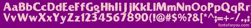 SolidOoky Font – Pink Fonts on Purple Background