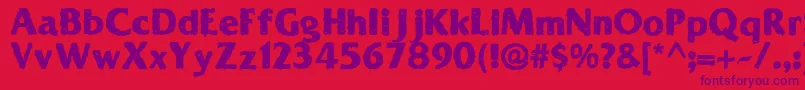 SolidOoky Font – Purple Fonts on Red Background