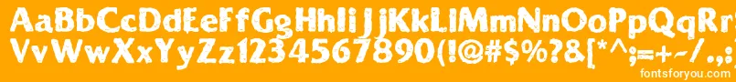 SolidOoky Font – White Fonts on Orange Background