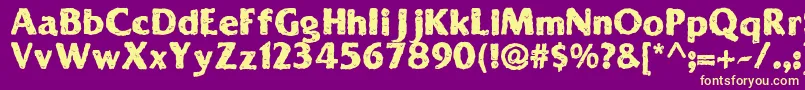 SolidOoky Font – Yellow Fonts on Purple Background