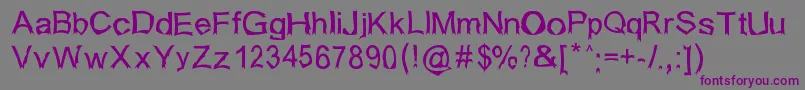 Isogul Font – Purple Fonts on Gray Background