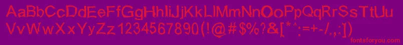 Isogul Font – Red Fonts on Purple Background