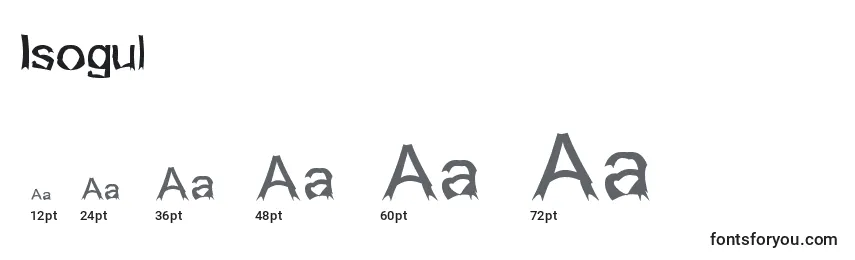 Isogul Font Sizes