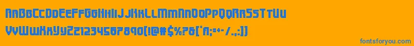 Шрифт Speedwagoncond – синие шрифты на оранжевом фоне