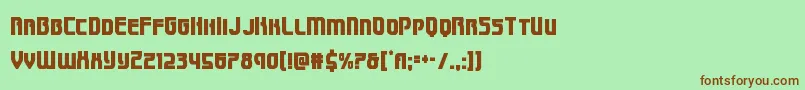 Шрифт Speedwagoncond – коричневые шрифты на зелёном фоне