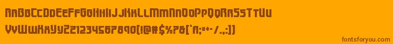 Шрифт Speedwagoncond – коричневые шрифты на оранжевом фоне