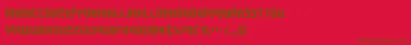 Шрифт Speedwagoncond – коричневые шрифты на красном фоне