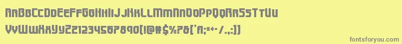 フォントSpeedwagoncond – 黄色の背景に灰色の文字