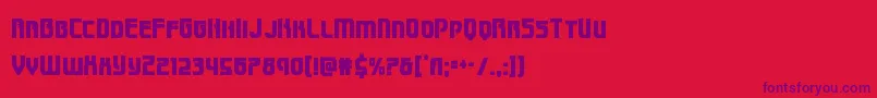 Czcionka Speedwagoncond – fioletowe czcionki na czerwonym tle