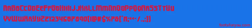 Speedwagoncond Font – Red Fonts on Blue Background