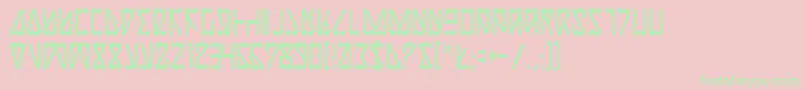 Nickc Font – Green Fonts on Pink Background