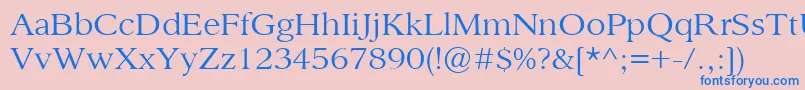 Sanford0103Demo Font – Blue Fonts on Pink Background