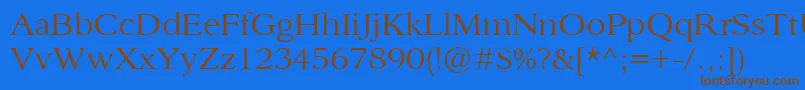 Sanford0103Demo Font – Brown Fonts on Blue Background