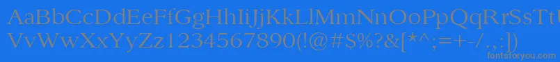 Sanford0103Demo Font – Gray Fonts on Blue Background