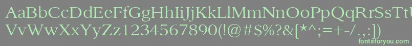 Sanford0103Demo Font – Green Fonts on Gray Background