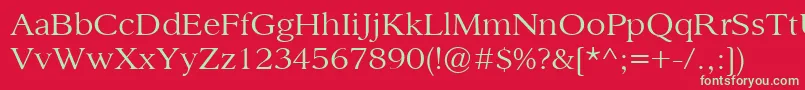 Sanford0103Demo Font – Green Fonts on Red Background