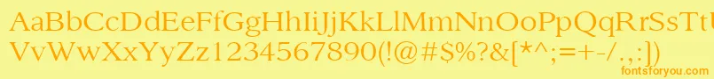 Sanford0103Demo Font – Orange Fonts on Yellow Background