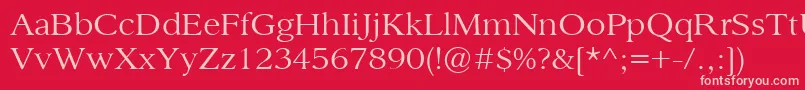 Sanford0103Demo Font – Pink Fonts on Red Background