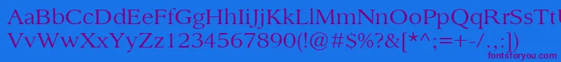 Sanford0103Demo Font – Purple Fonts on Blue Background