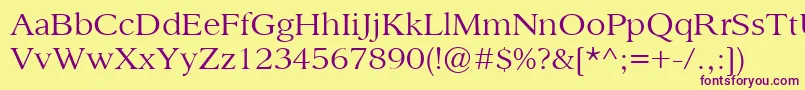 Sanford0103Demo Font – Purple Fonts on Yellow Background