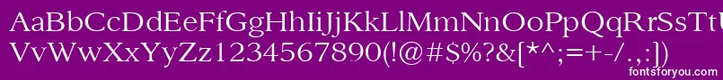 Sanford0103Demo Font – White Fonts on Purple Background