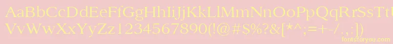 Sanford0103Demo Font – Yellow Fonts on Pink Background