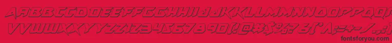 Skirmisher3Dital Font – Black Fonts on Red Background