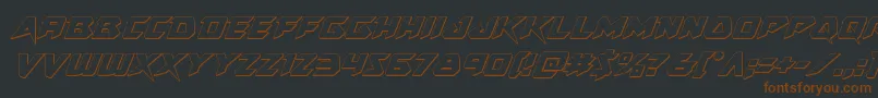 Шрифт Skirmisher3Dital – коричневые шрифты на чёрном фоне