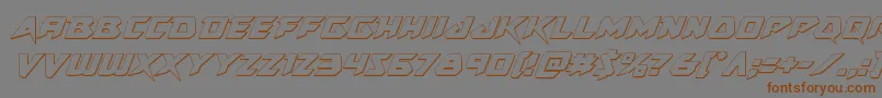 Skirmisher3Dital Font – Brown Fonts on Gray Background