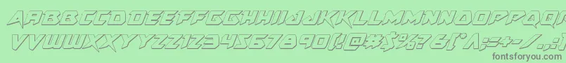 Skirmisher3Dital Font – Gray Fonts on Green Background