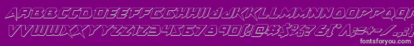 Skirmisher3Dital Font – Green Fonts on Purple Background