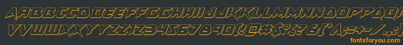 Skirmisher3Dital Font – Orange Fonts on Black Background