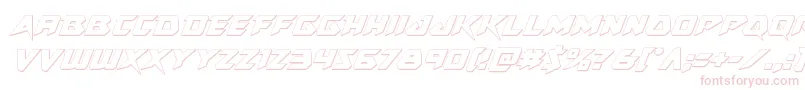 Skirmisher3Dital-Schriftart – Rosa Schriften auf weißem Hintergrund