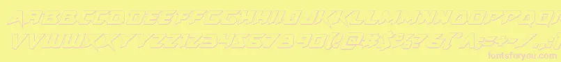 Skirmisher3Dital Font – Pink Fonts on Yellow Background