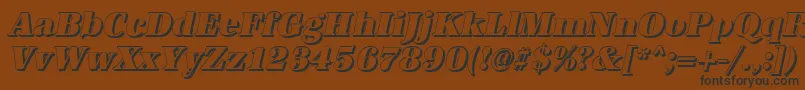 Шрифт AntiquashCdHeavyItalic – чёрные шрифты на коричневом фоне