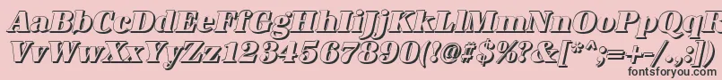 Шрифт AntiquashCdHeavyItalic – чёрные шрифты на розовом фоне