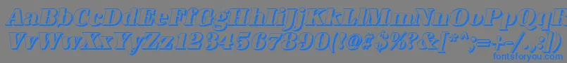 AntiquashCdHeavyItalic-fontti – siniset fontit harmaalla taustalla