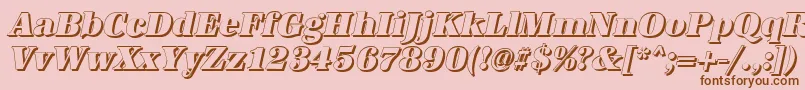 AntiquashCdHeavyItalic-fontti – ruskeat fontit vaaleanpunaisella taustalla