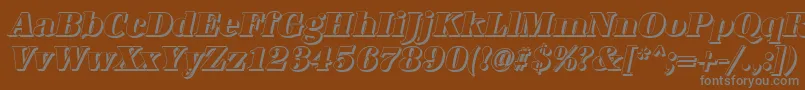 フォントAntiquashCdHeavyItalic – 茶色の背景に灰色の文字