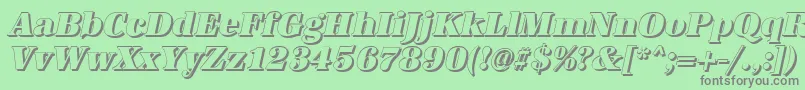 Шрифт AntiquashCdHeavyItalic – серые шрифты на зелёном фоне